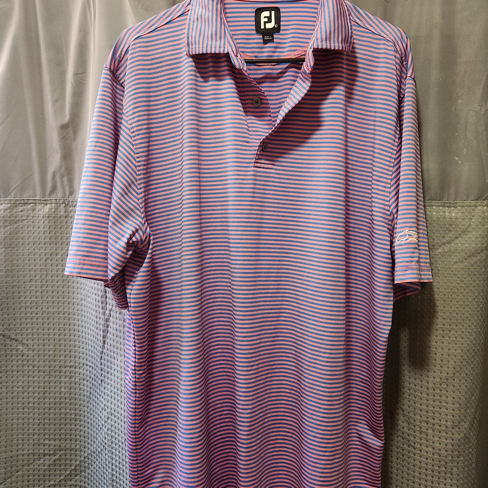 Men's Striped Purple Polo Shirt